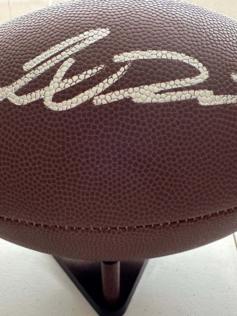 JAXSON DART SIGNED NEW YORK GIANTS QB AUTOGRAPHED WILSON FOOTBALL W/COA - 847